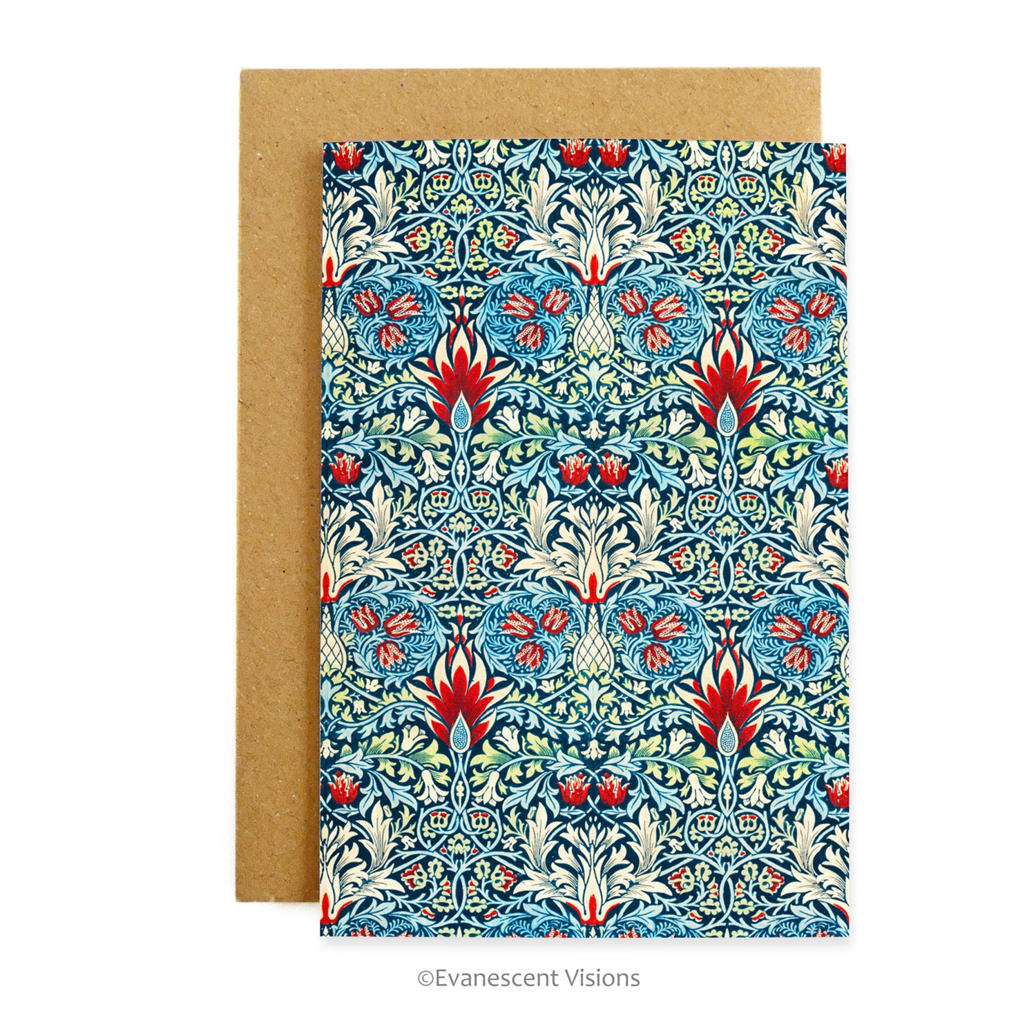 William Morris 'Snakeshead' Greeting Card with envelope