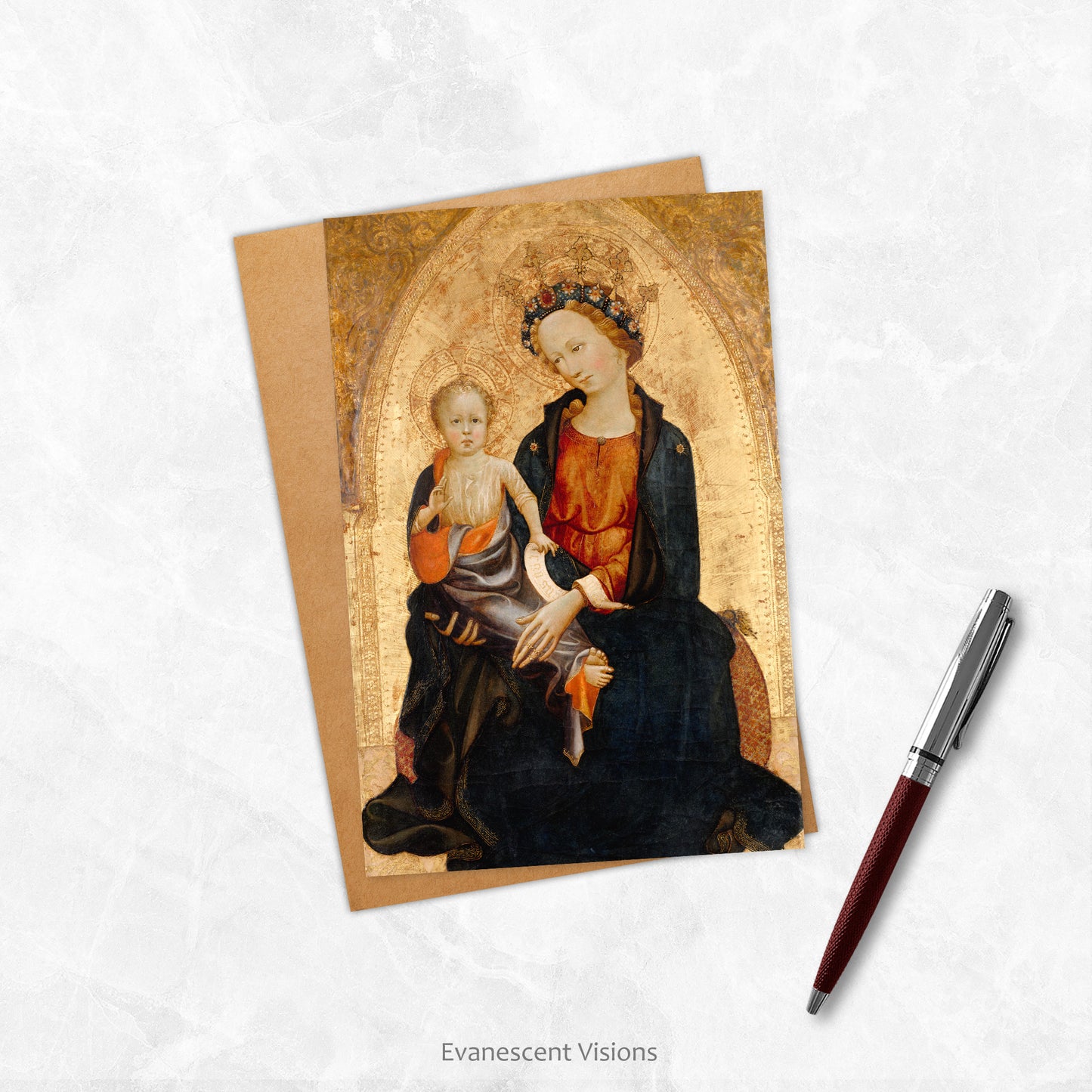 Madonna and Child by Gherardo Starnina, Pack of 10 Personalised or Blank Cards