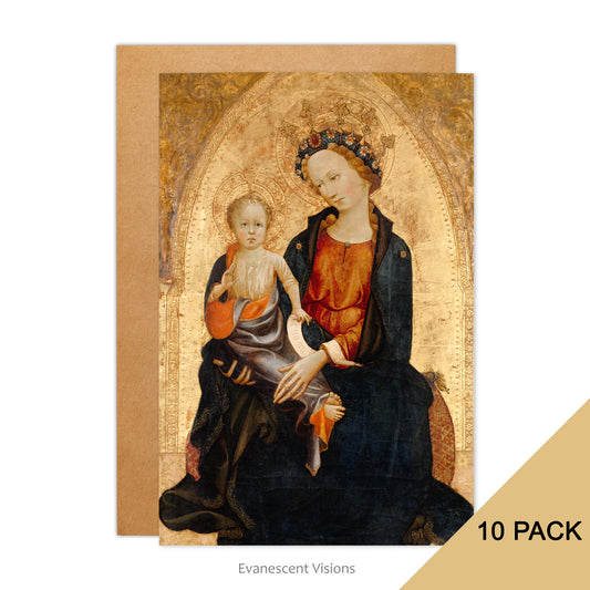 Madonna and Child by Gherardo Starnina, Pack of 10 Personalised or Blank Cards