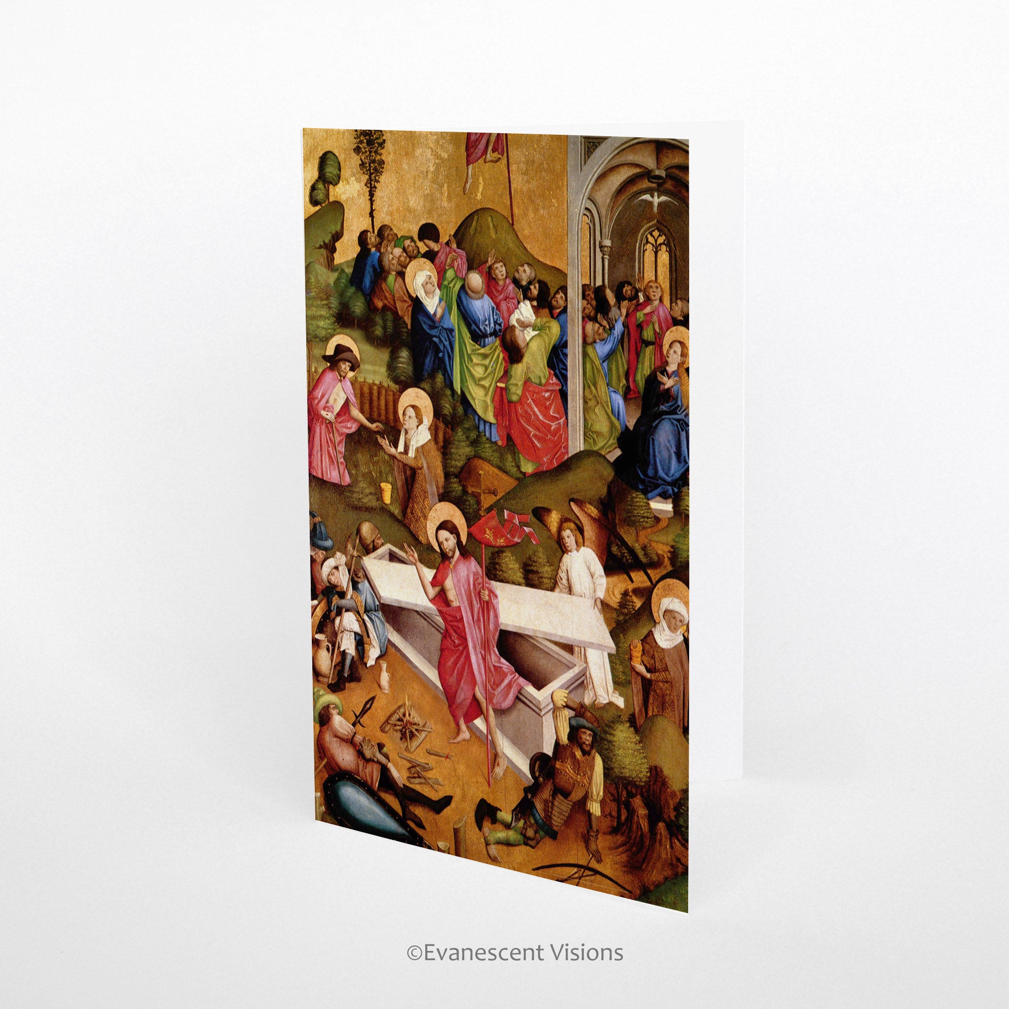 Schöppinger Altarpiece Traditional Easter Card standing on a table