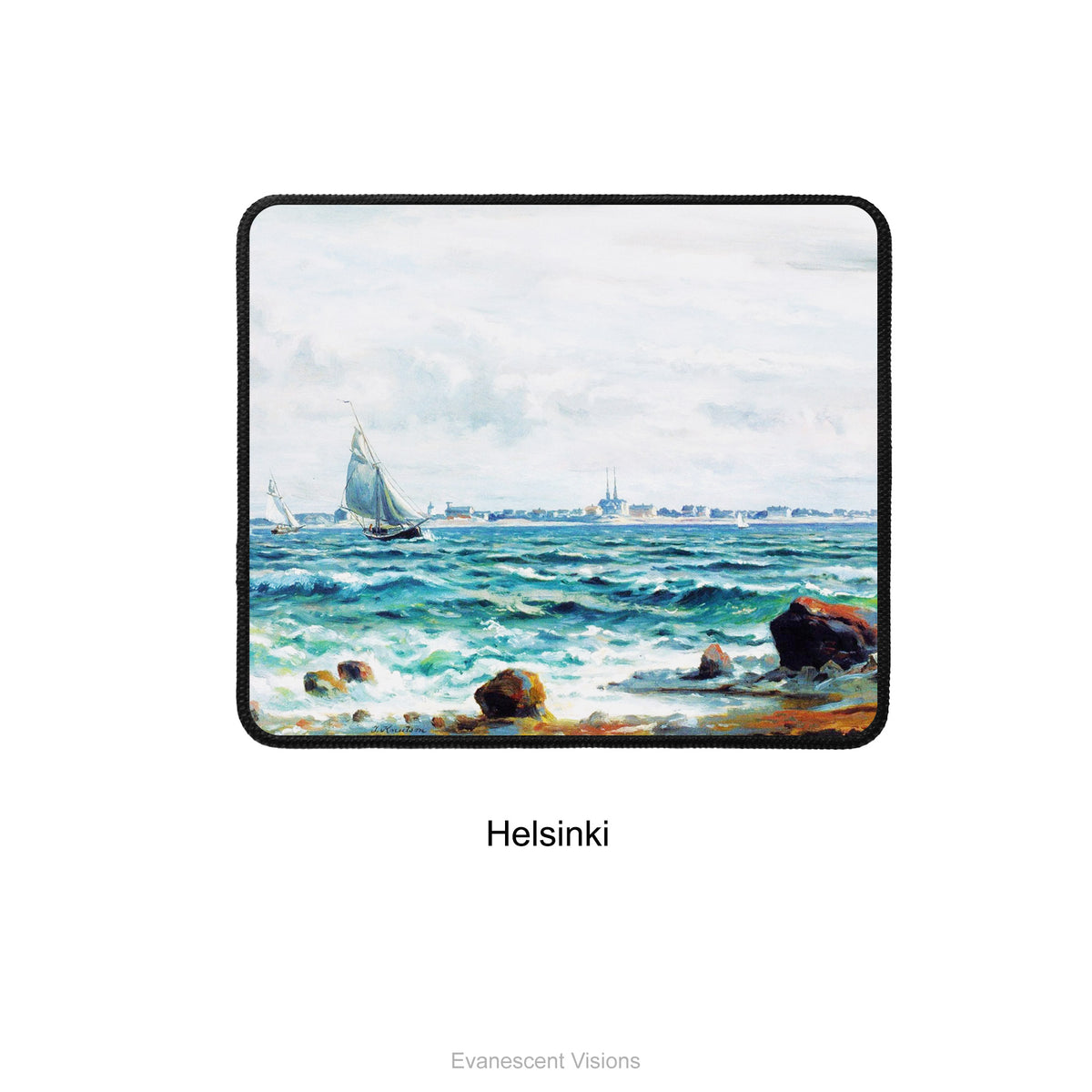 Helsinki by Johan Knutson Nautical Sailing Boat Mouse Mats