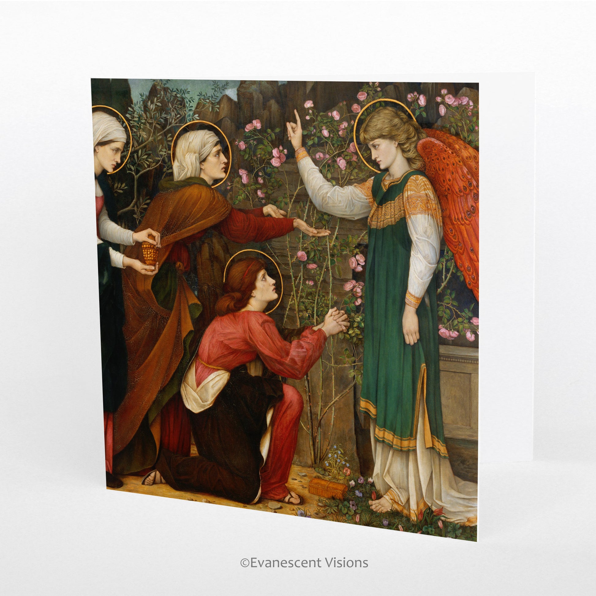 Three Marys with an Angel Greeting Card