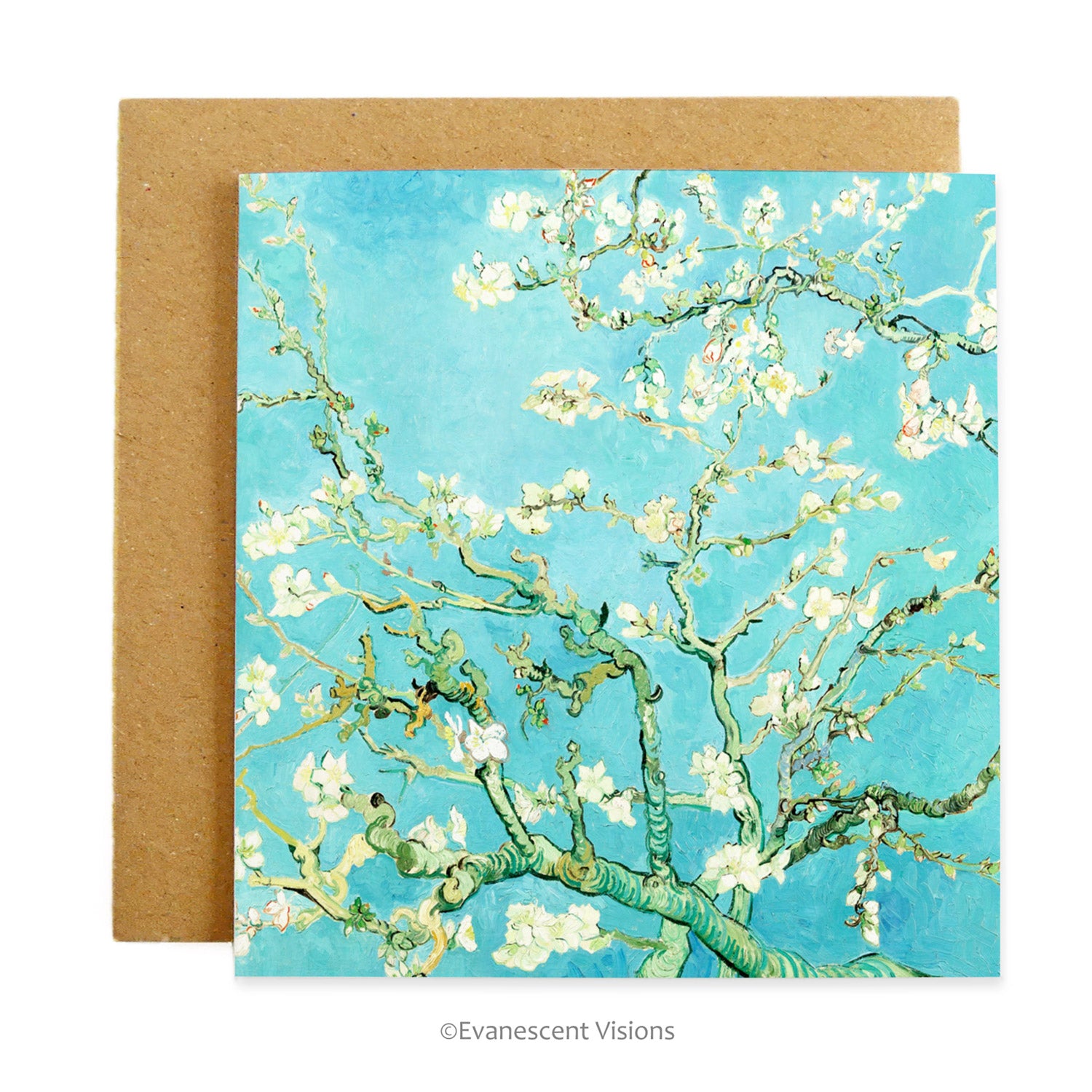 Van Gogh Almond Blossom Fine Art Greeting Card with envelope