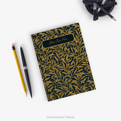 William Morris Willow Bough Design Personalised Hardback Notebook