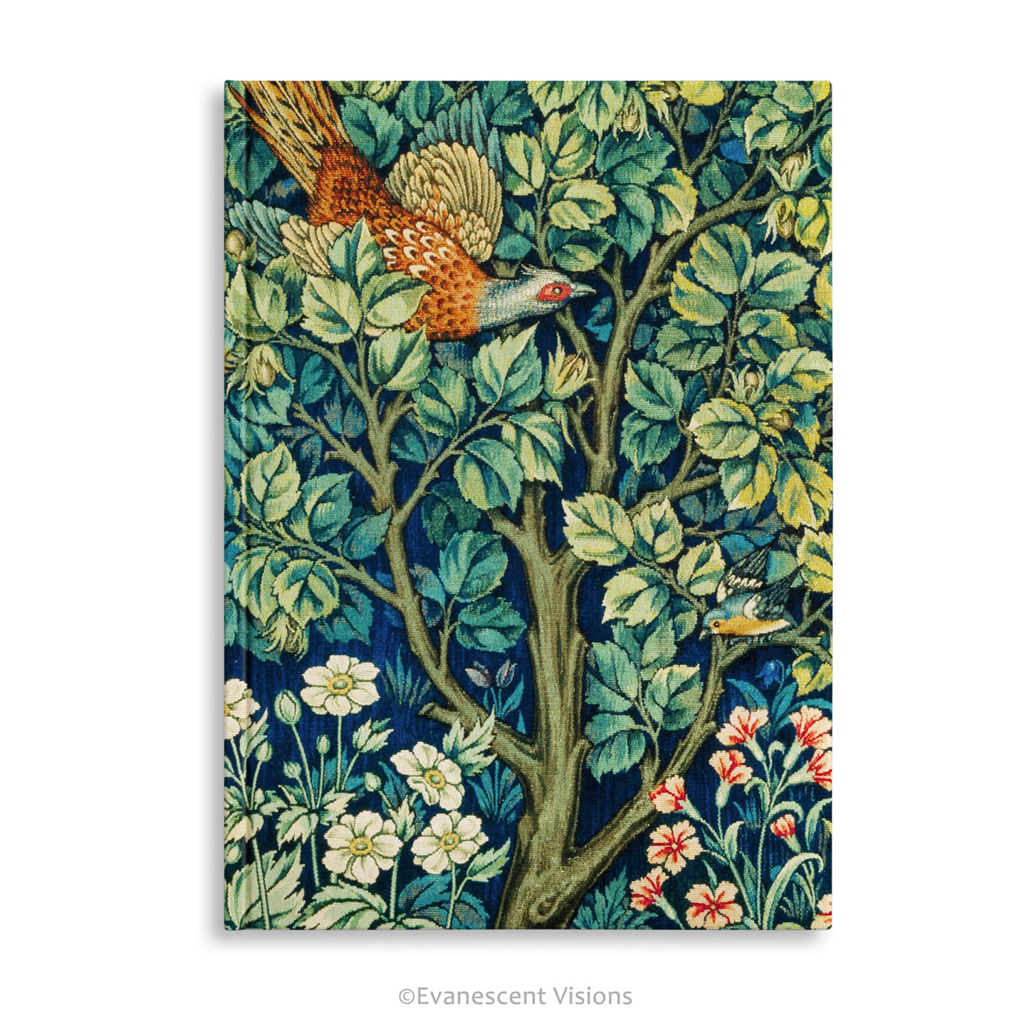 William Morris Cock Pheasant Hardcover Notebook