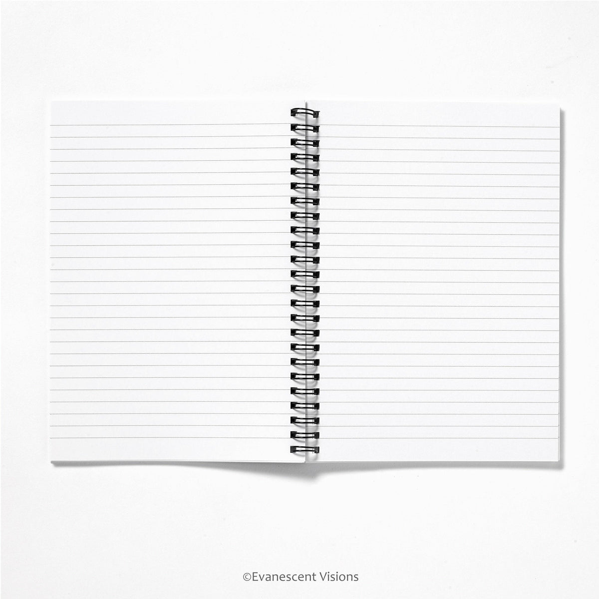 view of the lined paper inside the notebook 