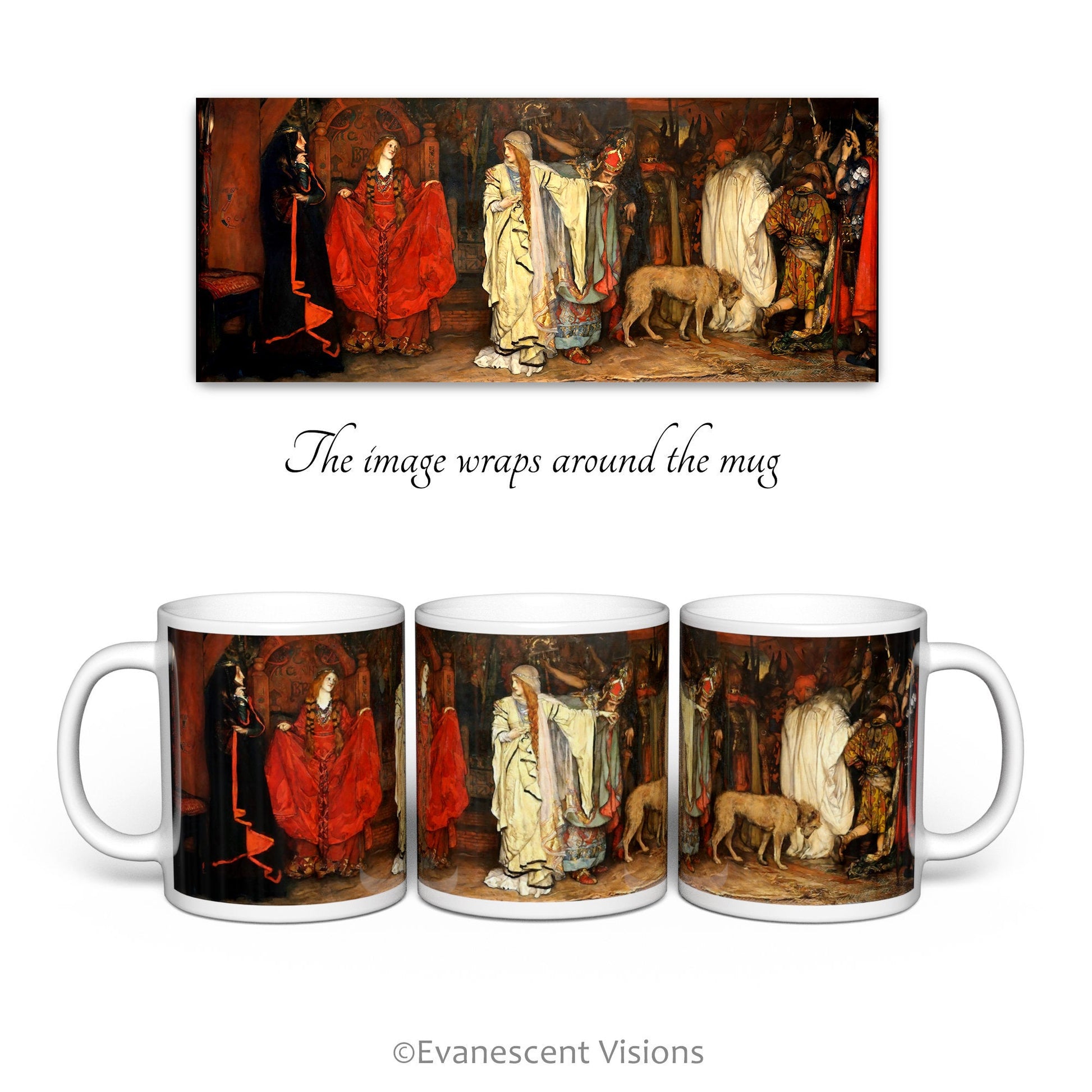 view of all sides of the Austin Abbey King Lear Art Mug